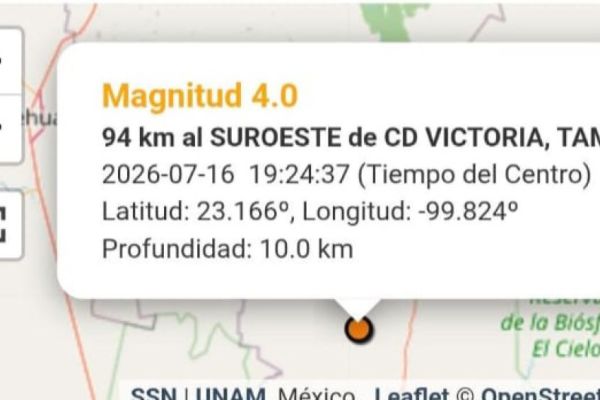 Sismo de 3.7 sorprende a habitantes de Bustamante