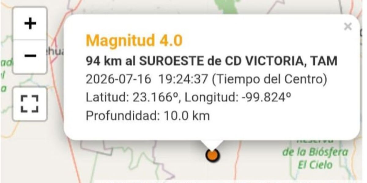 Sismo de 3.7 sorprende a habitantes de Bustamante