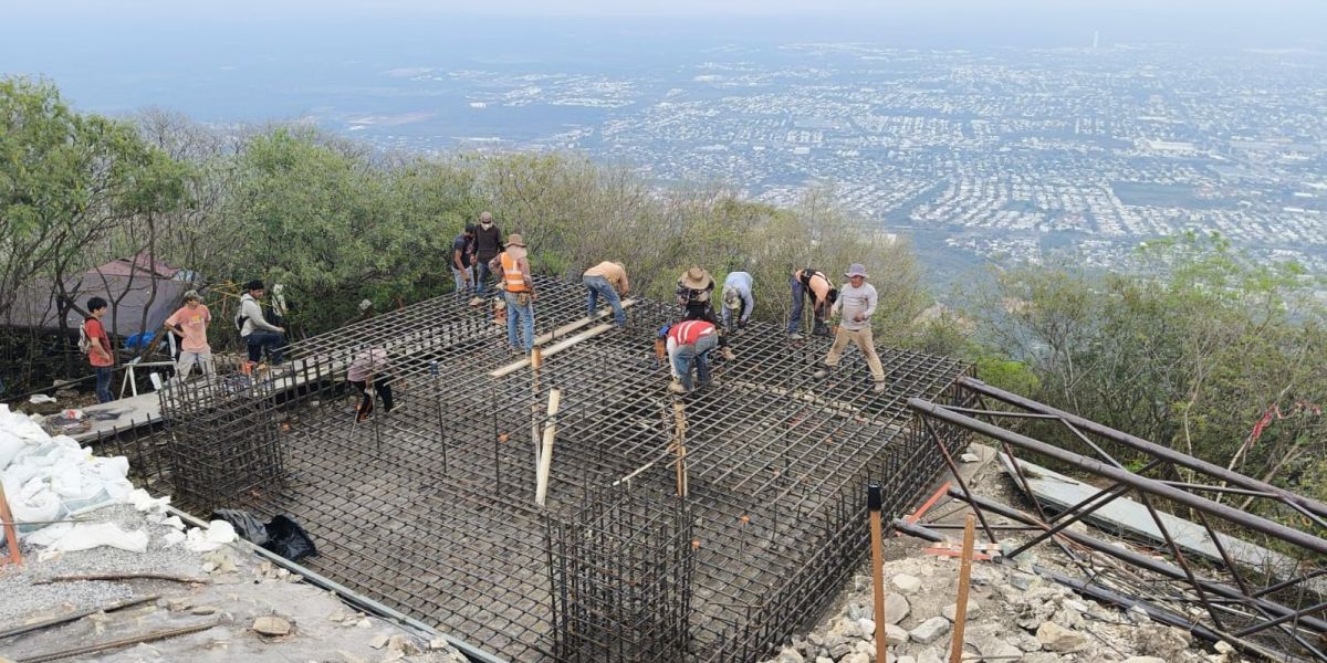 Avanza construcción de asta bandera monumental en Ciudad Victoria