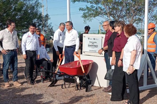 Gobierno de Américo coloca primera piedra de Estación Segura Parque Cultural “La Escondida” en Reynosa