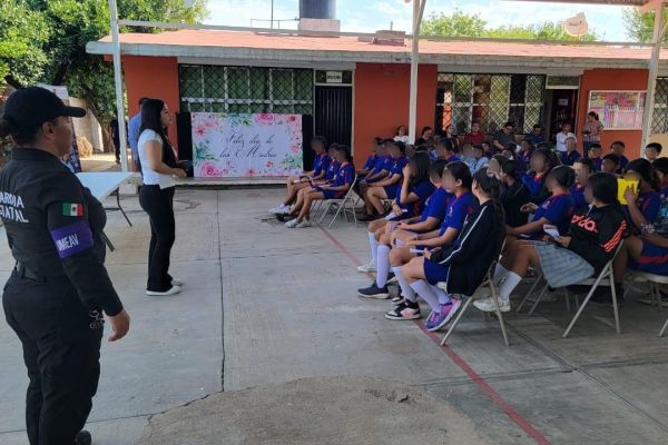 Imparte Guardia Estatal de Género pláticas contra el bullying a estudiantes de Güémez