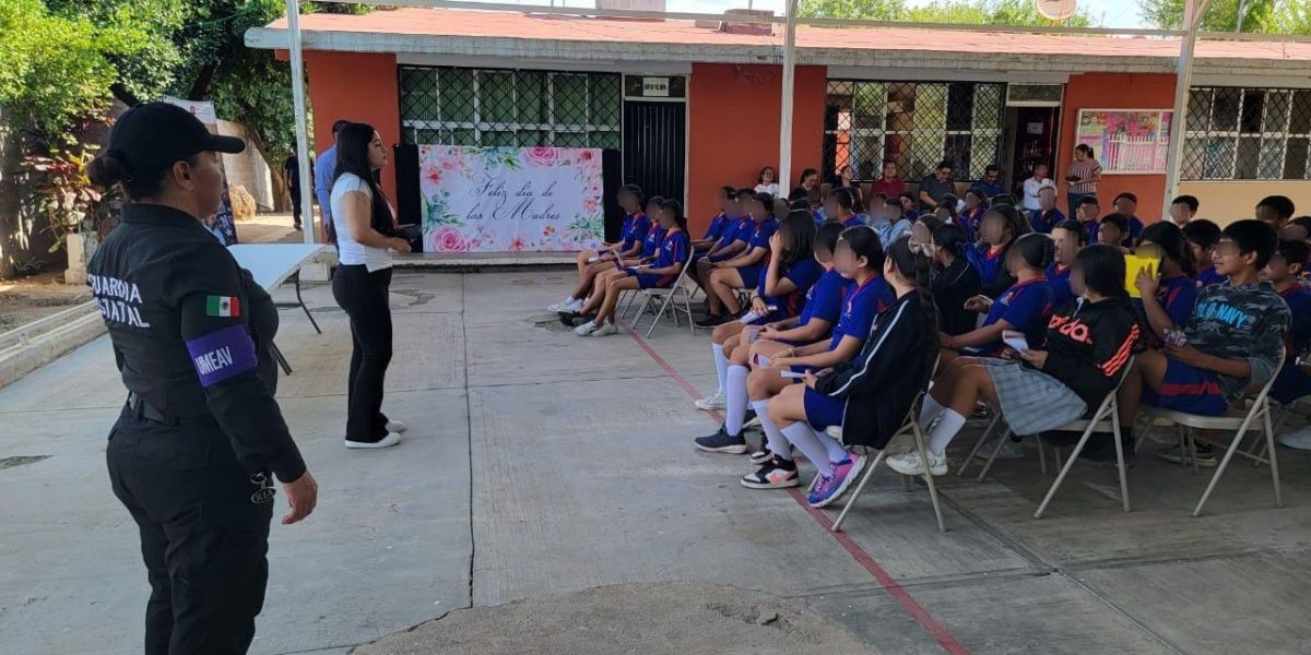 Imparte Guardia Estatal de Género pláticas contra el bullying a estudiantes de Güémez