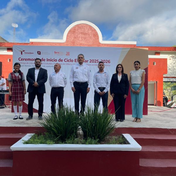 Inaugura titular de la SSPT ciclo escolar 2025-2026 en Miguel Alemán