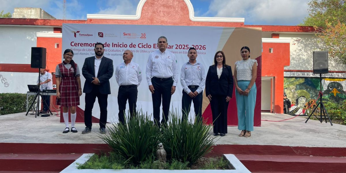 Inaugura titular de la SSPT ciclo escolar 2025-2026 en Miguel Alemán
