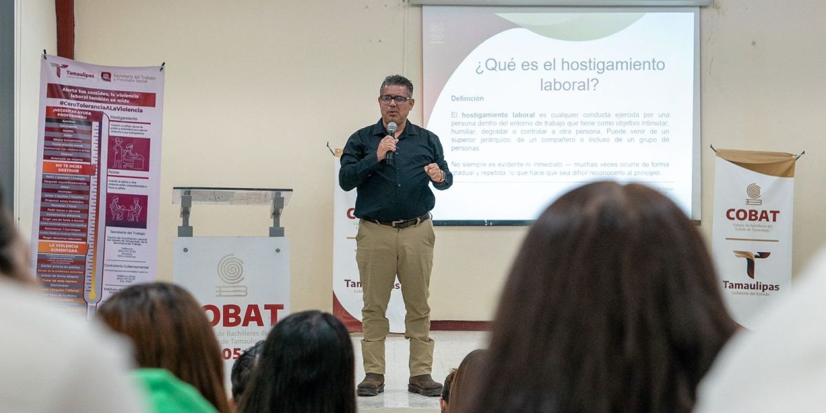 Fortalece STPS cultura de prevención contra el acoso y hostigamiento en el COBAT