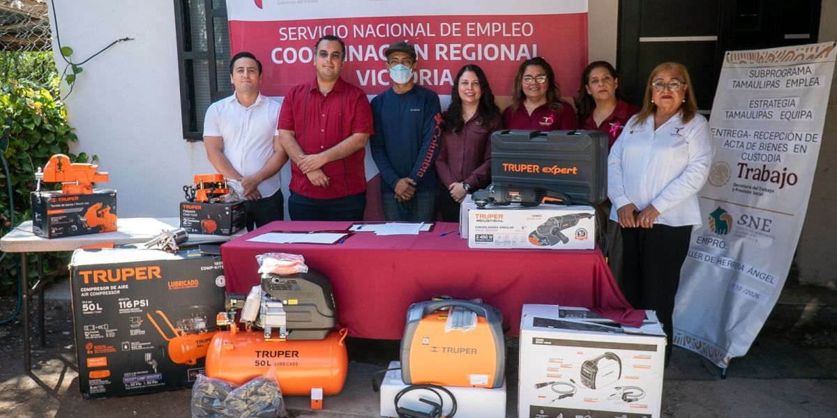 Entregan equipamiento y herramientas de trabajo a beneficiarios de la estrategia Tamaulipas Equipa