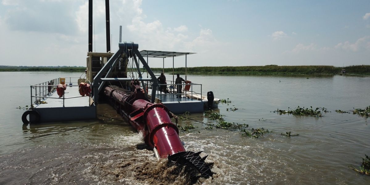 Avance favorable en el desazolve de la laguna de Champayán