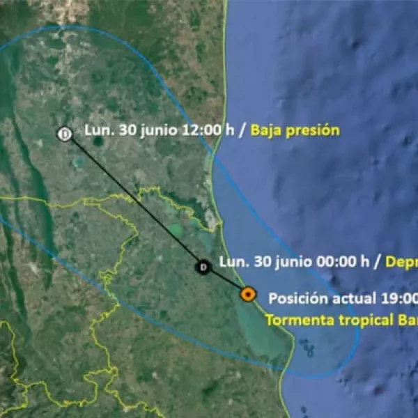 Tormenta Tropical Barry impacta costas de Veracruz y se degrada a depresión tropical