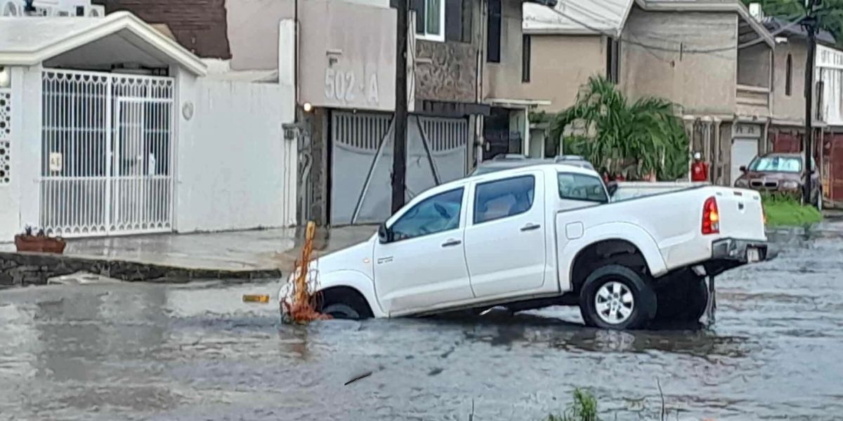 Lluvias y caos en el sur del Estado