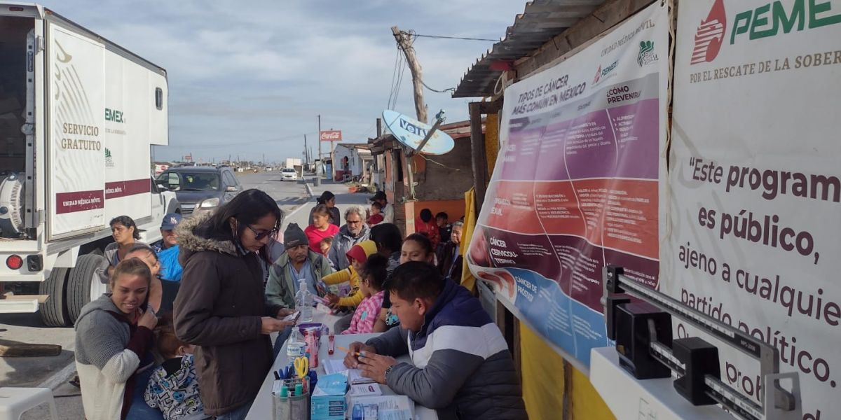 Beneficia Brigada Médica Móvil de Pemex a 350 habitantes  de la Playa Bagdad: Secretaría de Salud Municipal