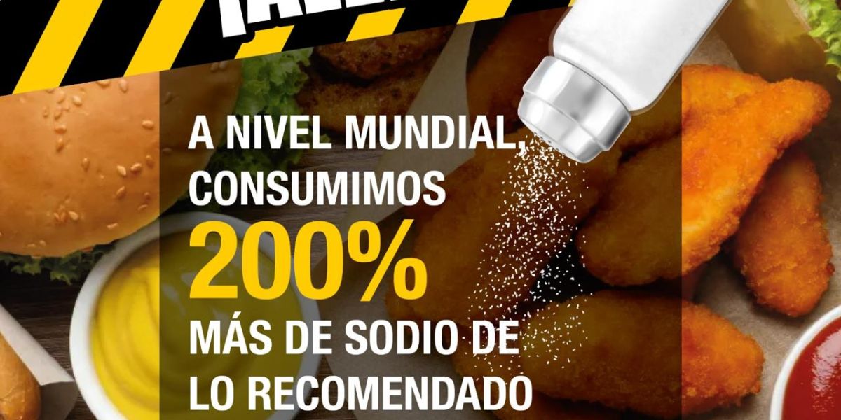 A nivel mundial, consumimos 200%  más de sodio de lo recomendado