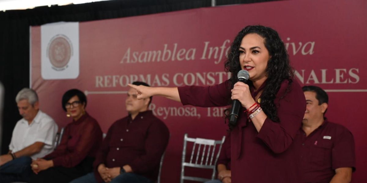 Olga Sosa brinda Asamblea informativa sobre trabajo legislativo a pueblo de Reynosa