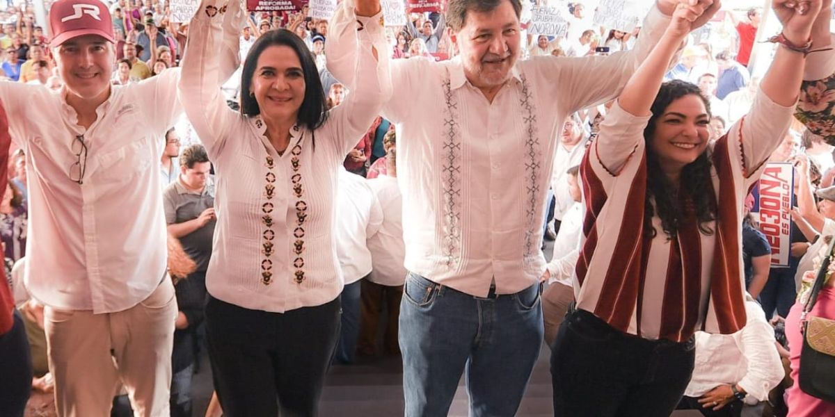 Realizan Gerardo Fernández Noroña y Olga Sosa Ruíz asamblea informativa en el sur de Tamaulipas