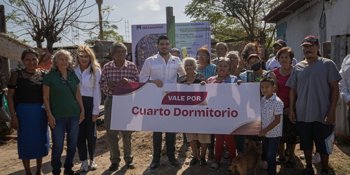 Alcalde Alberto Granados arranca construcción de cuartos dormitorios del programa FAISMUN en Matamoros