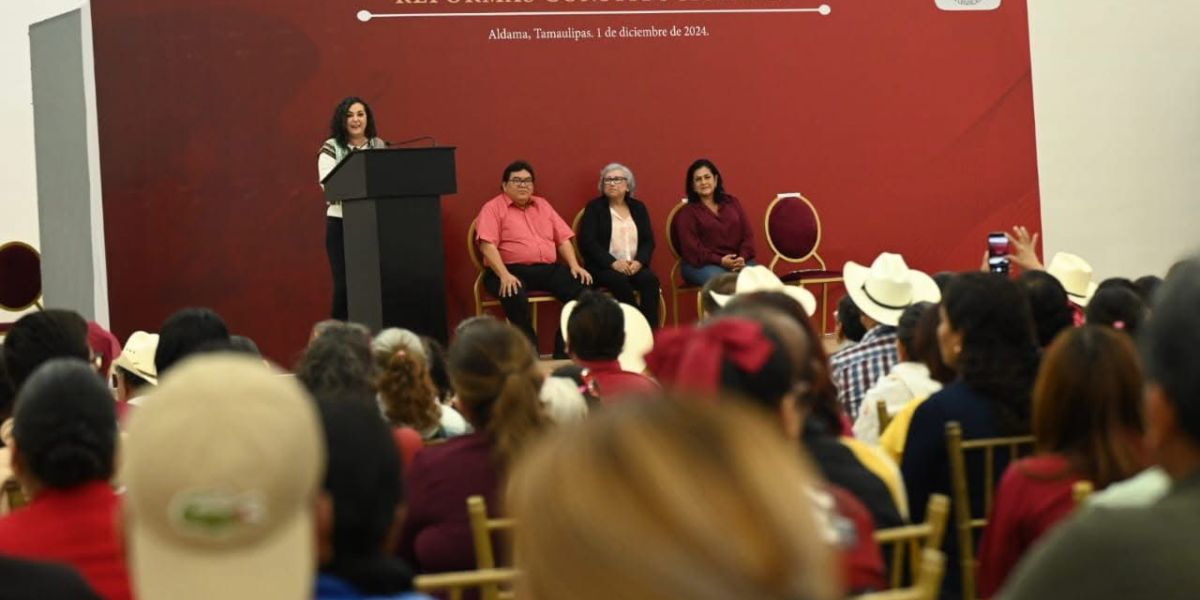 Realiza Olga Sosa en Aldama asamblea informativa en unidad con el pueblo