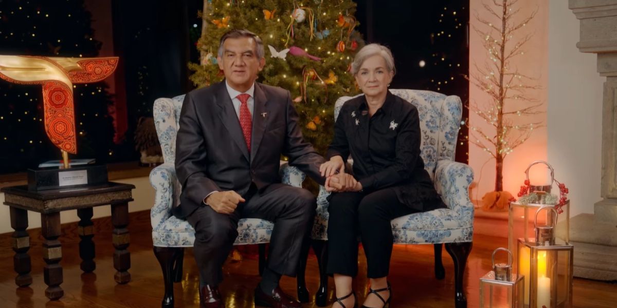 Gobernador y su esposa, envían mensaje navideño