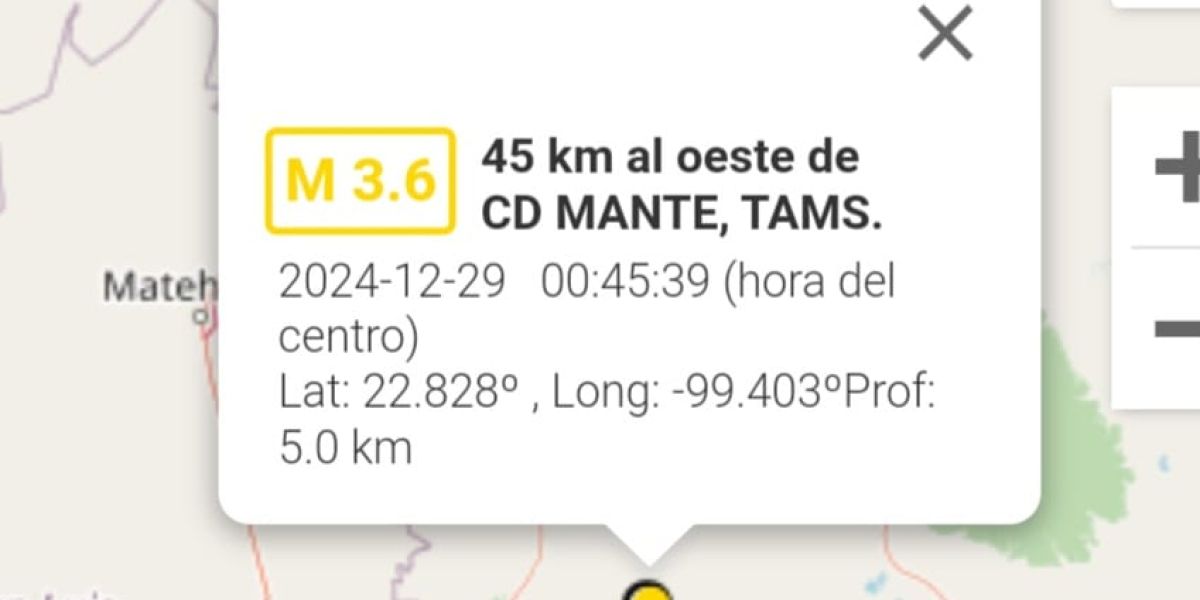 Vuelve a temblar en El Mante