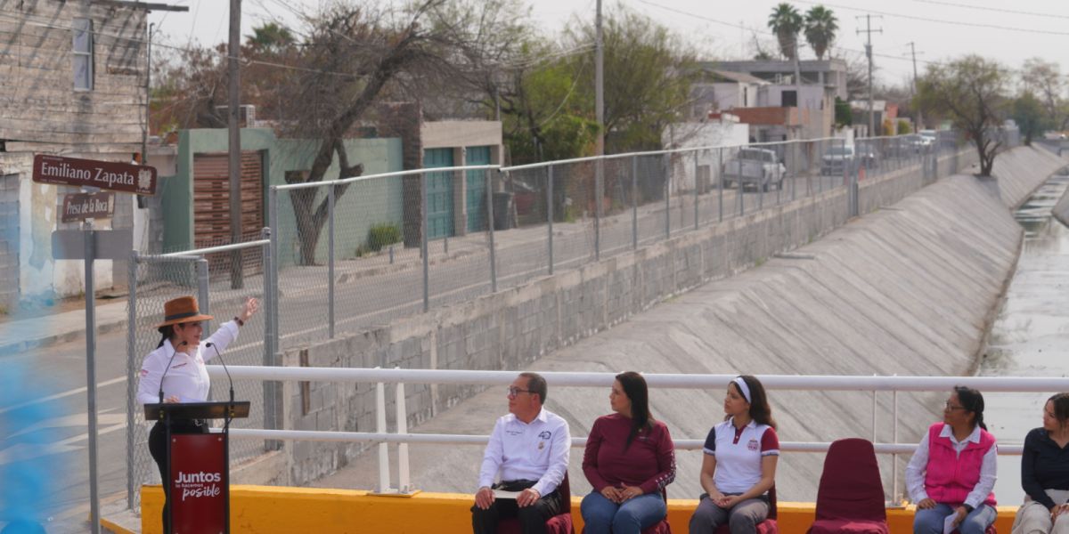 Entrega alcaldesa Carmen Lilia Canturosas colector pluvial concordia; mejorará calidad de vida a miles de familias