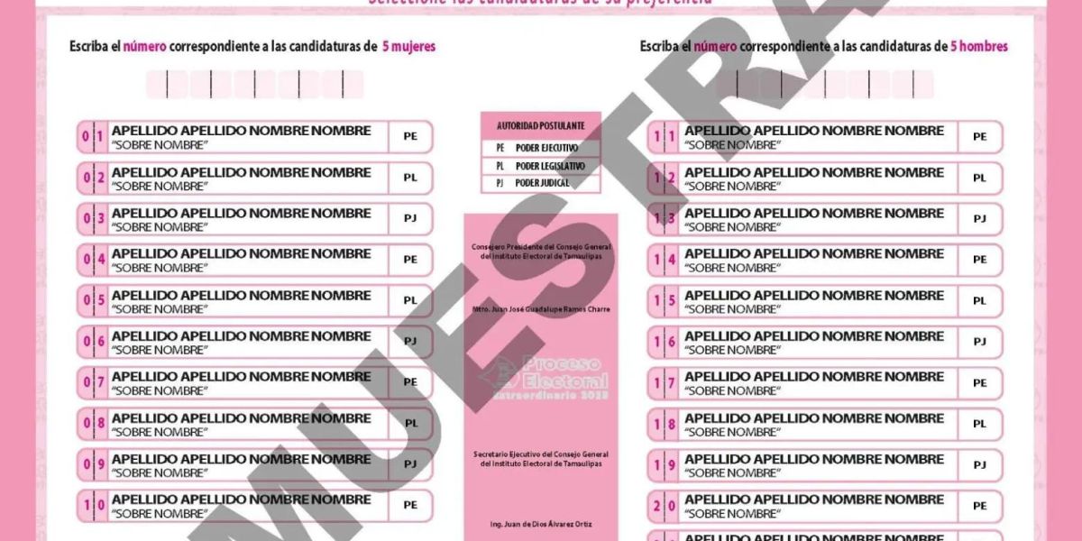 Votación judicial en Tamaulipas será lenta, con 10 boletas electorales