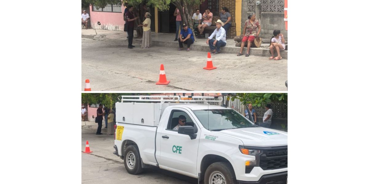 Vecinos de la Colonia Libertad retienen a empleados de la CFE por constantes apagones