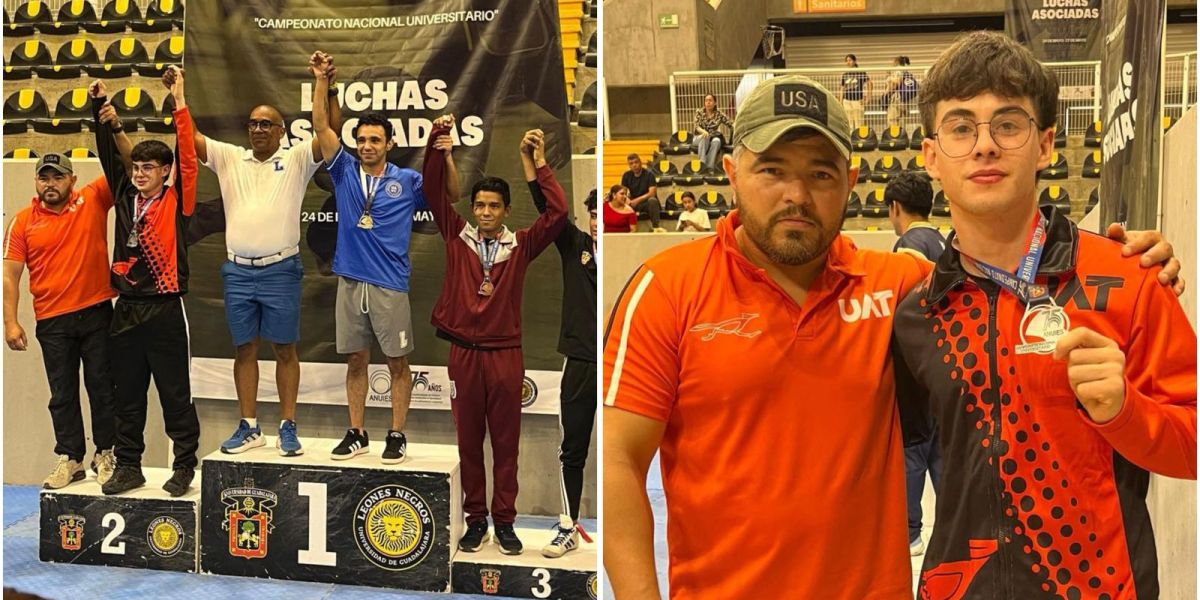 Gana la UAT medalla de plata en luchas asociadas en el nacional de la ANUIES