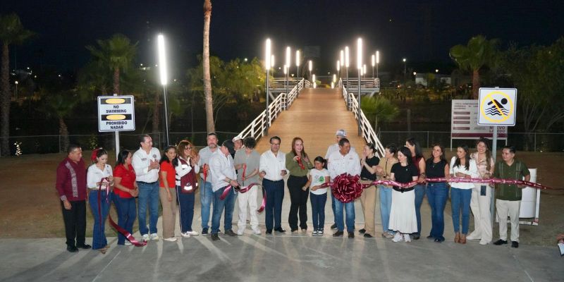 En un ambiente de fiesta, la alcaldesa Carme Lilia inaugura puente panorámico del parque península del laguito