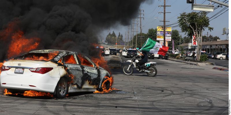 Chocan Trump y gobernador de California por caza de migrantes