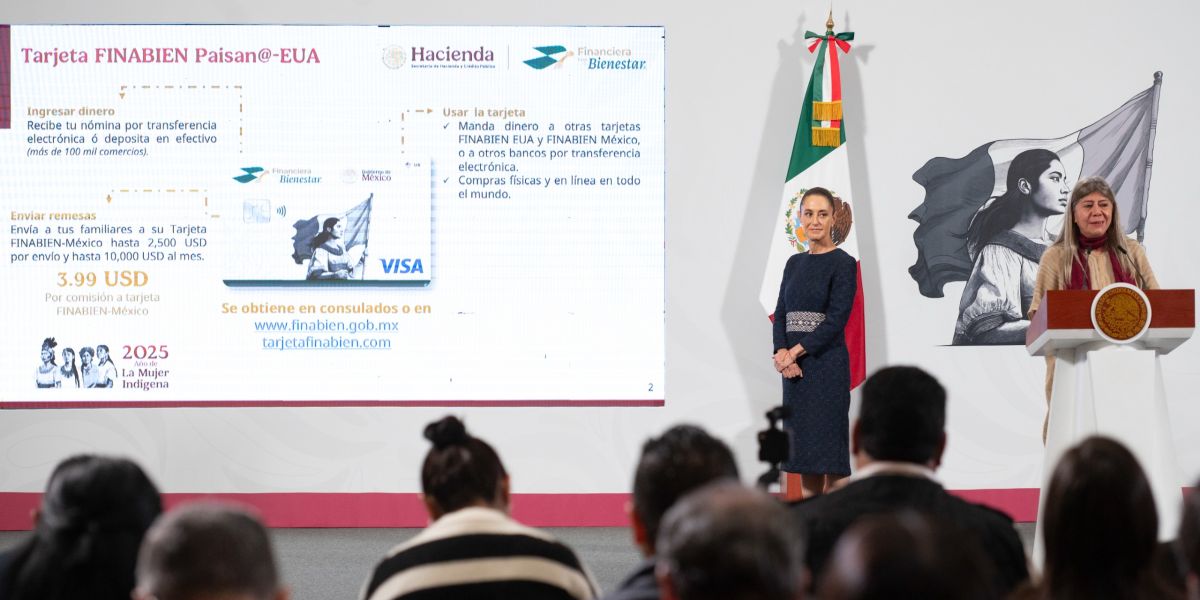 Presenta Financiera para el Bienestar Tarjeta FINABIEN Paisan@ para envío de remesas de EUA a México
