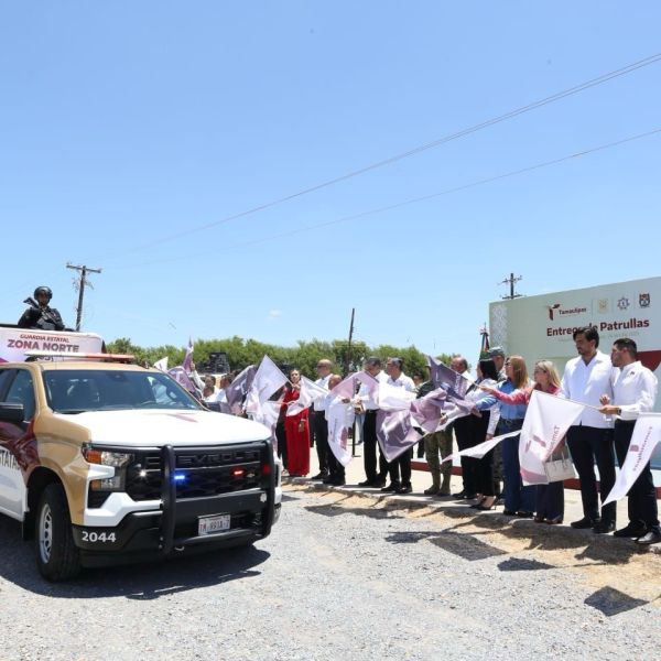 Gobierno del Estado dota a Nuevo Laredo con vehículos para patrullaje, emergencias y atención a violencia de género
