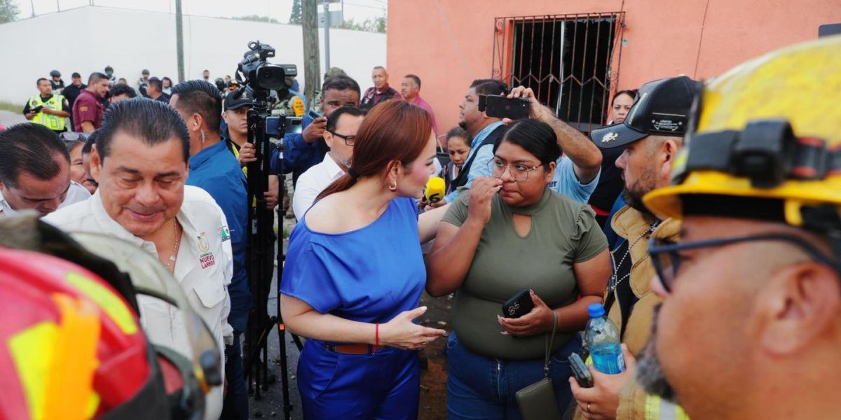 Alcaldesa Carmen Lilia Canturosas brinda apoyo inmediato del gobierno municipal a familias afectadas por explosión en colonia INFONAVIT