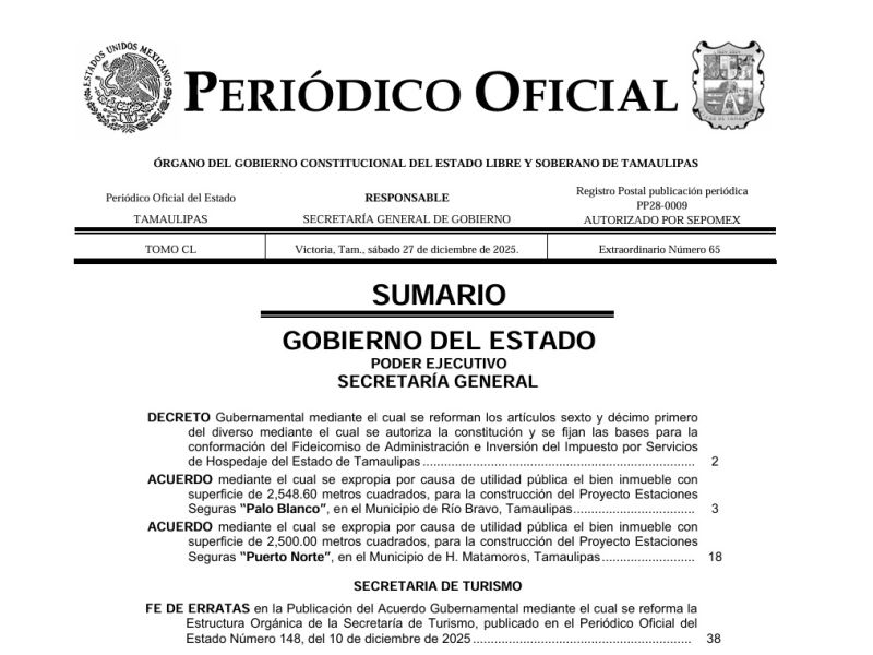 Reconfiguran control del impuesto hotelero en Tamaulipas