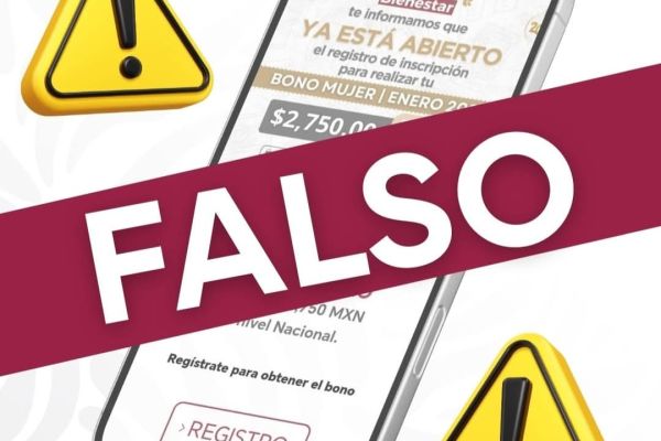 Alertan por fraude con falso “Bono Mujer Bienestar”