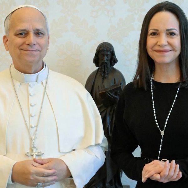 El papa León XIV recibe a la opositora venezolana María Corina