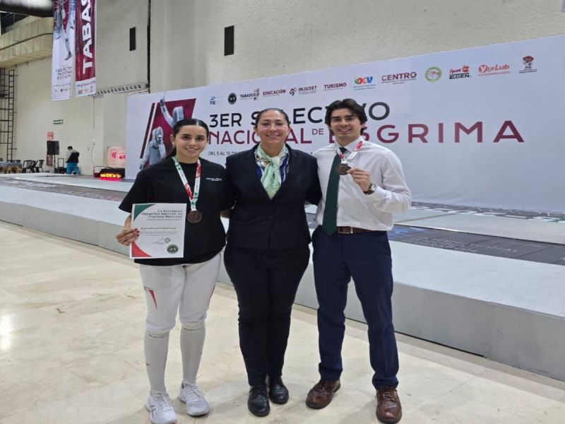 Destacan estudiantes de la UAT en Nacional de Esgrima