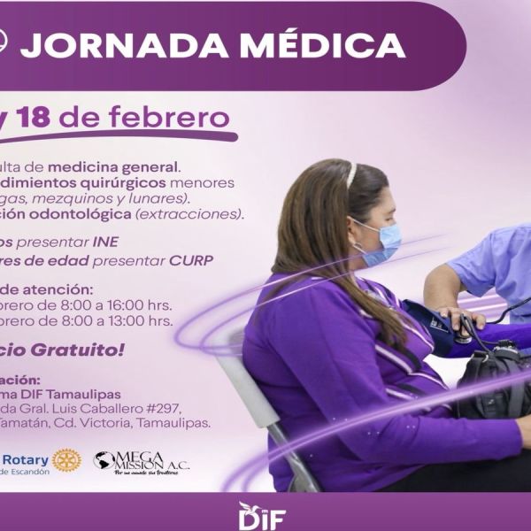 Invita DIF Tamaulipas a la jornada médica “Megamissions” para las familias de Victoria