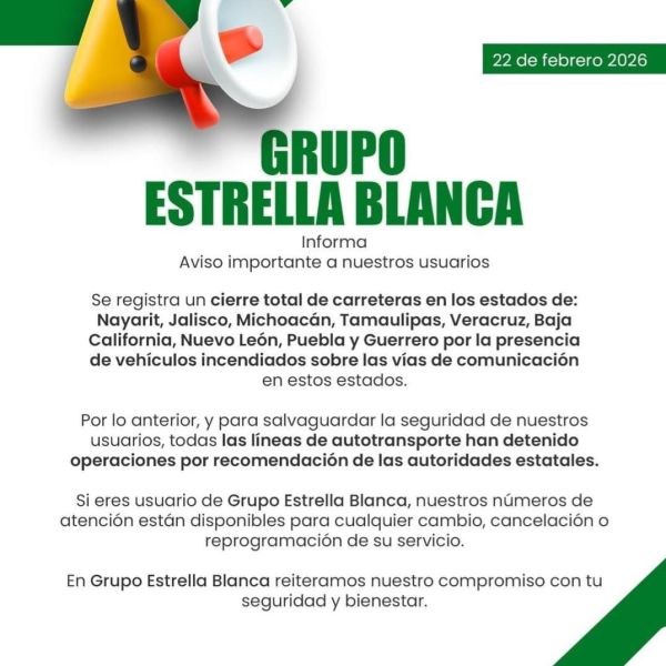 Central de Autobuses suspende corridas
