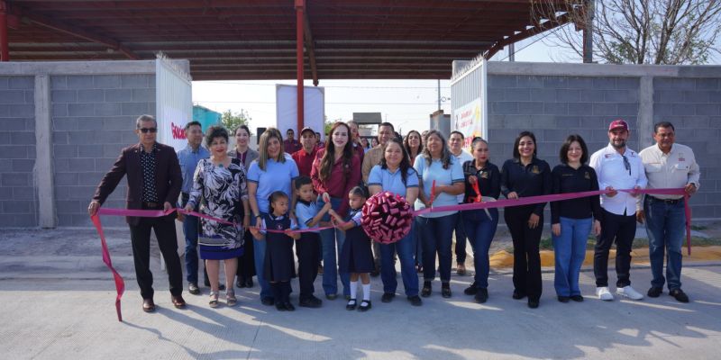 Inaugura alcaldesa Carmen Lilia Canturosas obras de infraestructura educativa en colonia Reforma Urbana