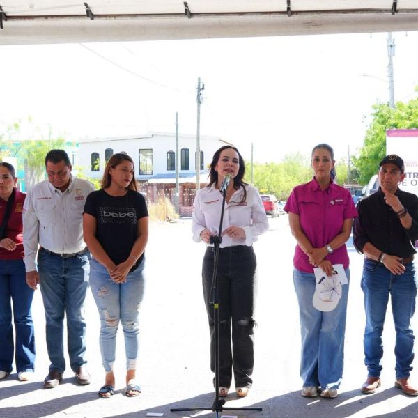 Calles dignas transforman la vida de familias en colonia Francisco Villa; entrega alcaldesa Carmen Lilia Canturosas pavimentaciónes