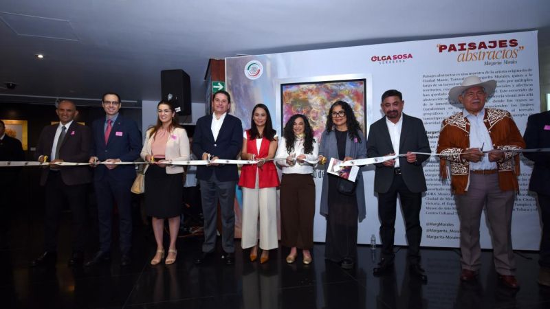 La senadora Olga Sosa inaugura la exposición “Paisajes Abstractos” de la artista tamaulipeca Margarita Morales  “México también se construye desde la cultura”.
