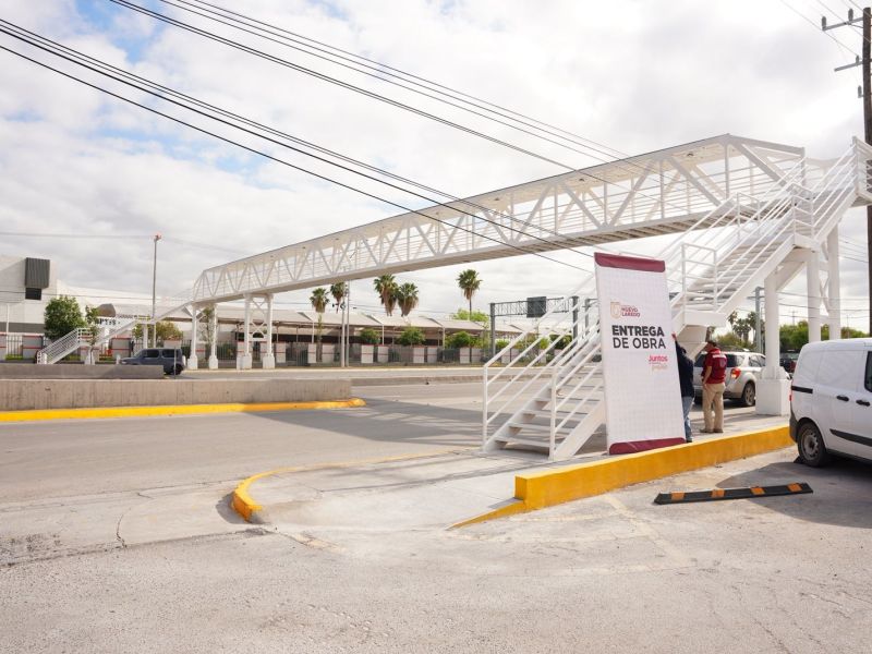 Cumple alcaldesa Carmen Lilia Canturosas con obras de seguridad vial para familias del poniente