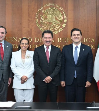 Senado de la República y Congreso de Tamaulipas firman convenio para fortalecer la profesionalización legislativa