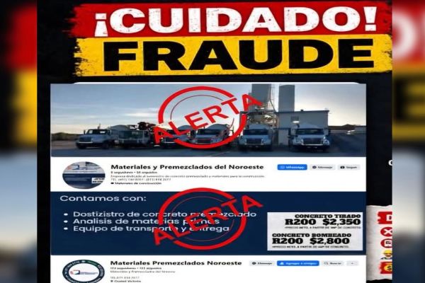 Alertan por fraudes en venta de materiales de construcción en redes sociales