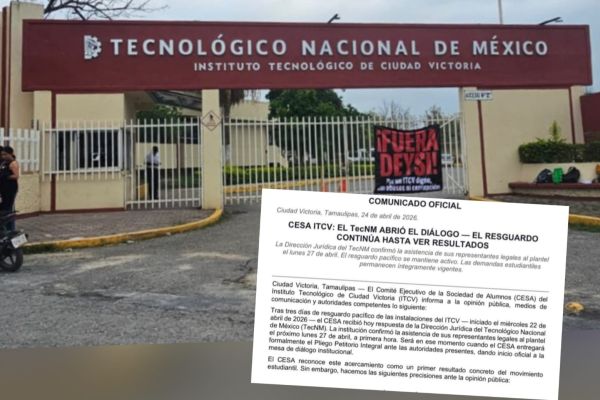 TecNM atenderá conflicto en el Tec de Victoria; habrá mesa de diálogo el lunes