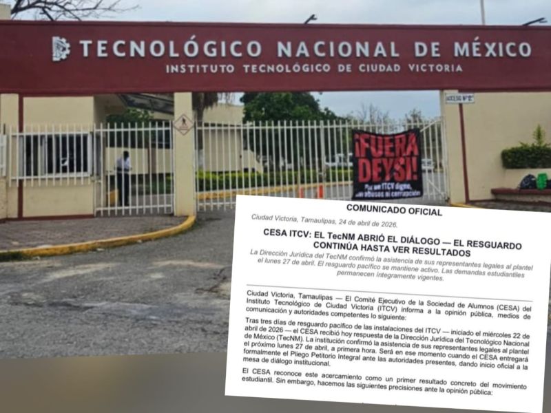 TecNM atenderá conflicto en el Tec de Victoria; habrá mesa de diálogo el lunes