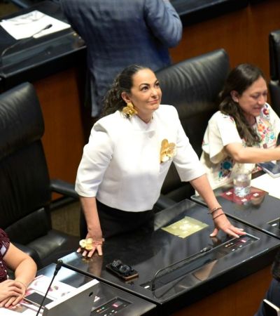 Olga Sosa llama a consolidar instituciones eficaces, con control democrático y apego irrestricto a la Constitución