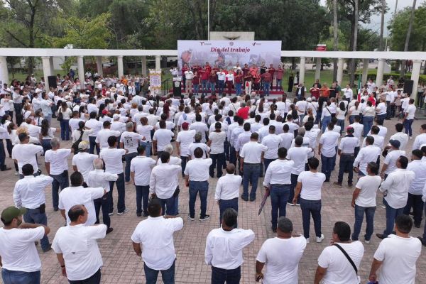 Fortalecen Gobierno y Sindicato de Victoria unidad en el Día del Trabajo.