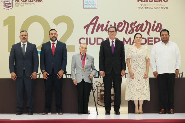 Encabeza Erasmo González Robledo celebración histórica por el 102 aniversario de Ciudad Madero