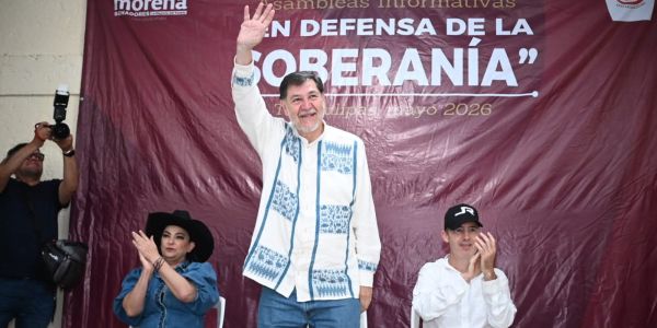 Encabezan Olga Sosa, JR y Noroña asamblea en Aldama