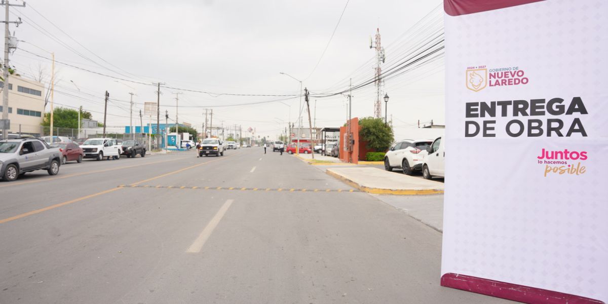 Entrega alcaldesa Carmen Lilia Canturosas obras de infraestructura hídrica y urbana al sur de Nuevo Laredo