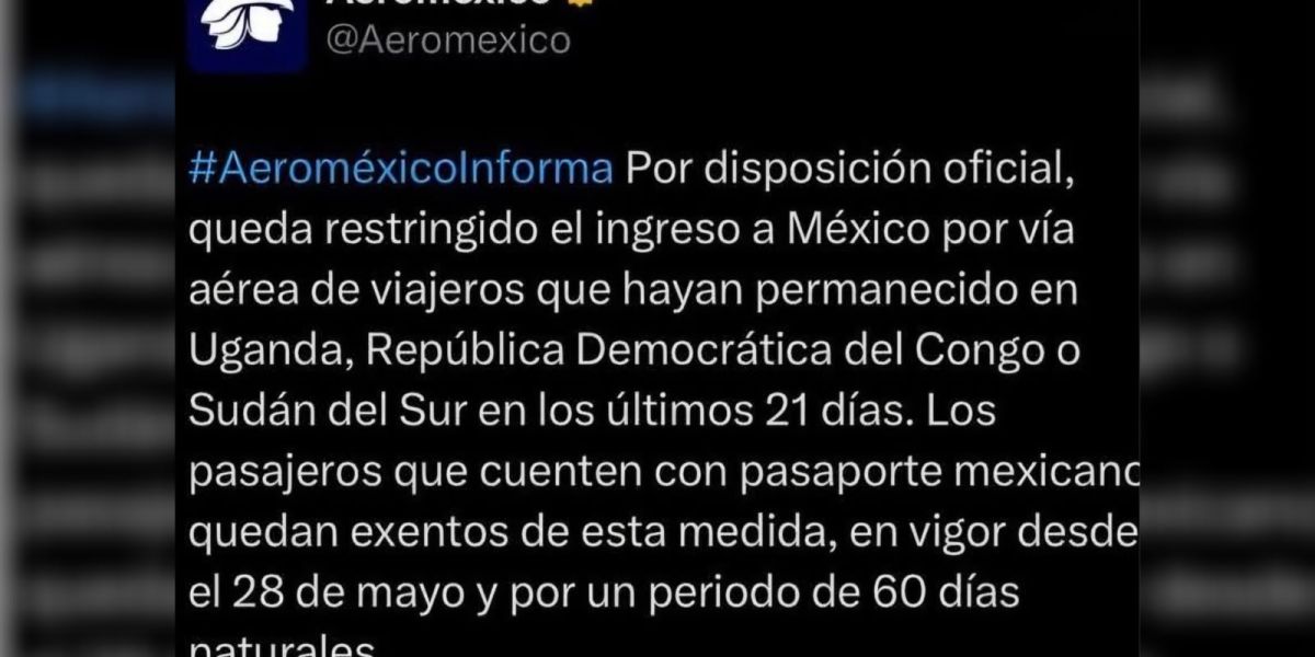 México restringe el ingreso de viajeros internacionales por riesgo de ébola
